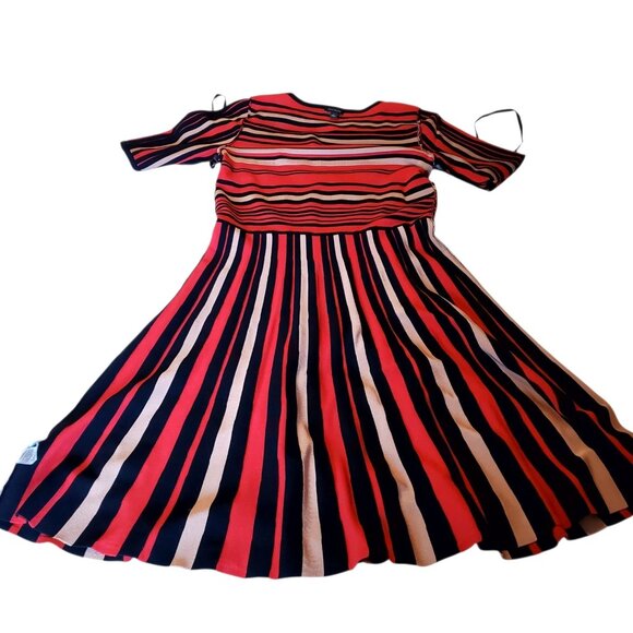 Ann Taylor Striped Flare Sweater Dress - Picture 7 of 9